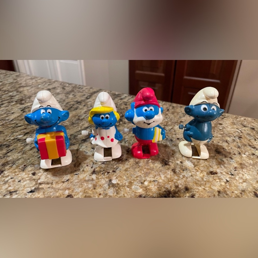 Smurfs wind up walkers vintage Peyo Hong Kong Smurfette